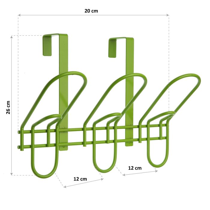 Perchero 3 Ganchos Clip Verde Versa 12X26CM 1 Perchero 3 Ganchos Clip Verde Versa 12X26CM 1