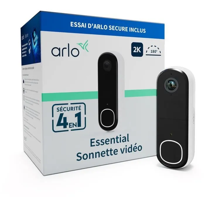 Arlo Timbre con Vídeo AVD4001-100EUS Wi-Fi Direct Sirena Integrada 4 en 1 2