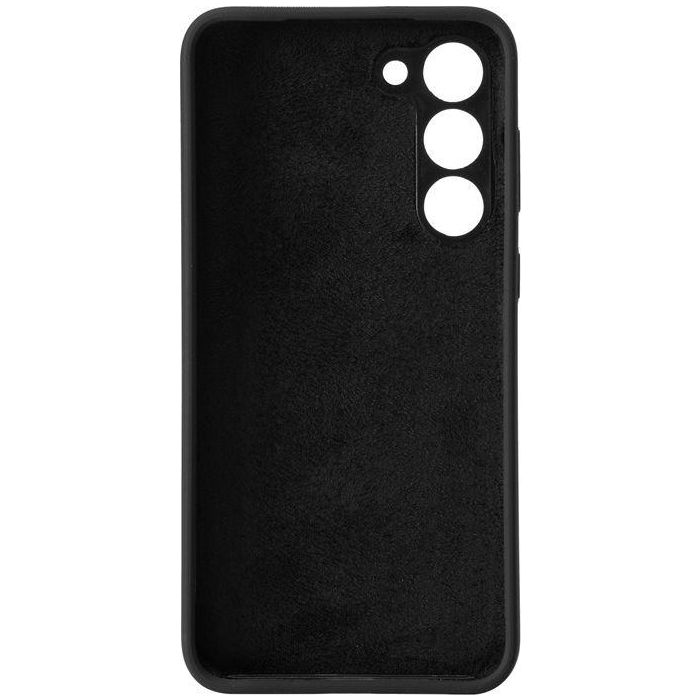 eSTUFF Funda de silicona MADRID para Samsung Galaxy S23+ - Negra, protección sedosa de microfibra