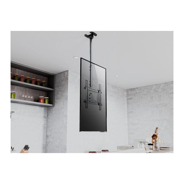 EQUIP Soporte TV Techo 650321 para Pantallas de 32"-70", 50kg, Negro, Inclinable 12