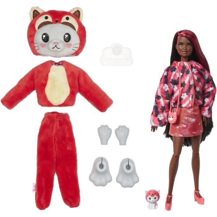 Barbie Cutie Reveal Disfraces Gatito Panda Rojo Hrk23 5