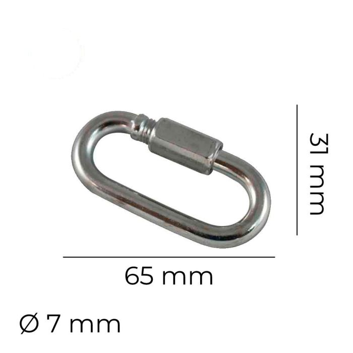 Edm Malla rápida zincada Ø7mm tipo bombero/escalador 1 Edm Malla rápida zincada Ø7mm tipo bombero/escalador 1