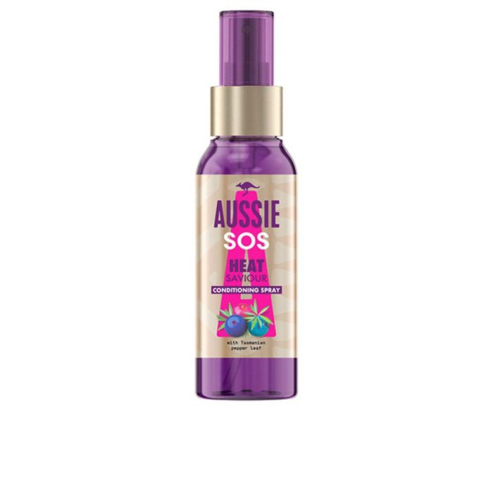 Aussie SOS Protector de Calor Leave-on Spray para Cabello Seco y Dañado con Pimienta de Tasmania, Protección Térmica 100 ml