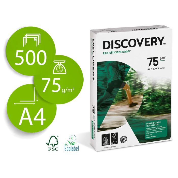 Papel Fotocopiadora Discovery Din A4 75 gramos Papel Multiuso Ink-Jet Y Laser Paquete De 500 Hojas 300 unidades