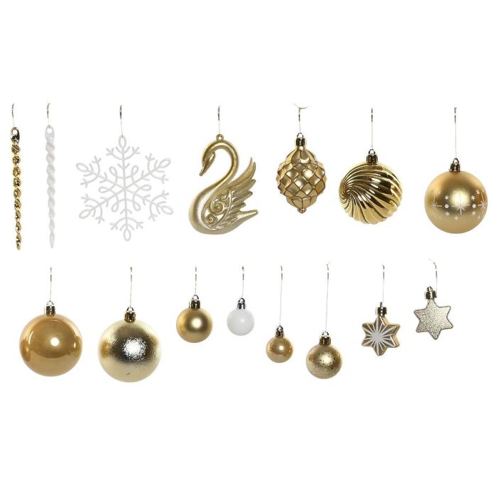 Bola Decoracion Navidad Moderna DKD Home Decor Dorado 7 x 40 x 28 cm Set de 70 1