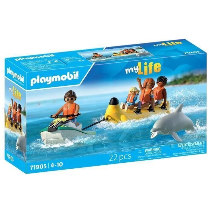 PLAYMOBIL 71905 Set Paseo en Bote Banana con Moto Acuática, 4 Figuras y Delfín, Juguete Acuático para Niños +4 Años 0 PLAYMOBIL 71905 Set Paseo en Bote Banana con Moto Acuática, 4 Figuras y Delfín, Juguete Acuático para Niños +4 Años 0