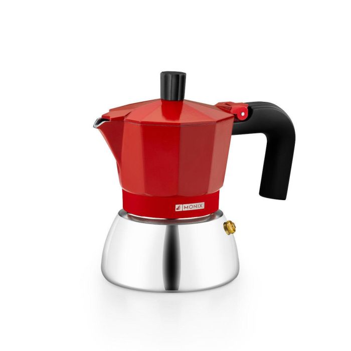 Cafetera Italiana BRA INOX RED 3T Rojo 10