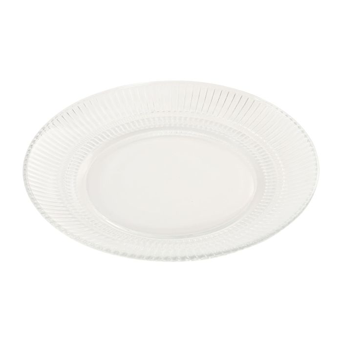 Plato Basicos DKD Home Decor Transparente 25 x 2.6 x 25 cm (4 Unidades) 1