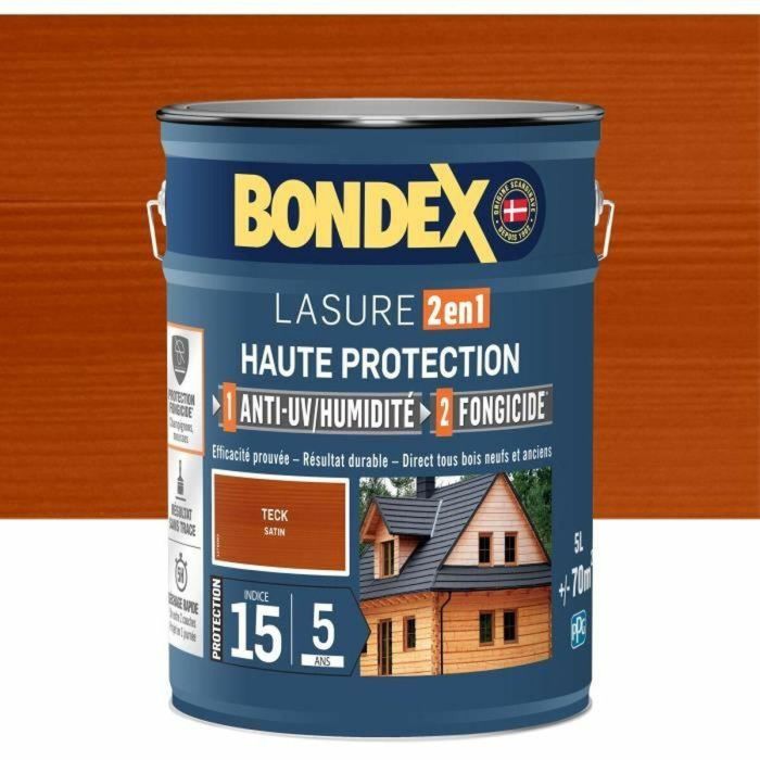Bondex BON3261544391055 Tinte Alta Protección 2 en 1 Teca Satinada 5 L 0 Bondex BON3261544391055 Tinte Alta Protección 2 en 1 Teca Satinada 5 L 0