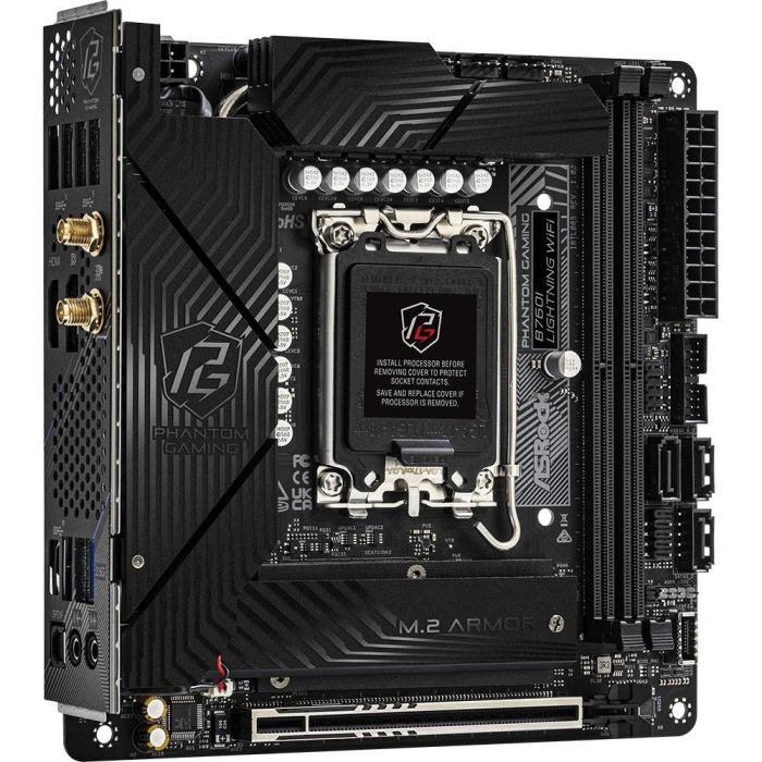 ASRock B760I Lightning WiFi Placa Base ITX para Intel LGA 1700 con HDMI, DisplayPort y DDR5 3 ASRock B760I Lightning WiFi Placa Base ITX para Intel LGA 1700 con HDMI, DisplayPort y DDR5 3