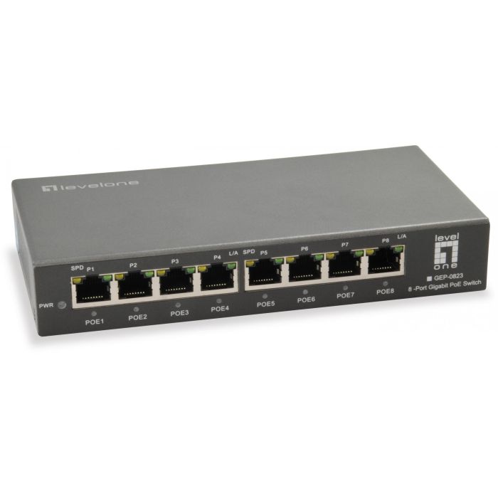 Level One GEP-0823 Switch Gigabit Ethernet 8x PoE+ 120W 8 Puertos RJ45
