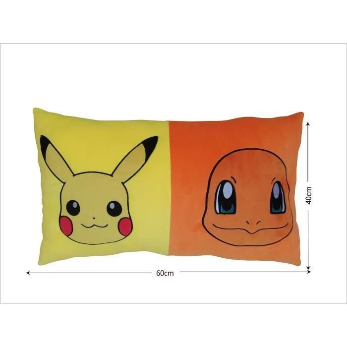 Cojín de doble cara - Cuadrado - POKEMON - Pikachu y Starter - Microfibra - 60 x 40 cm 3 Cojín de doble cara - Cuadrado - POKEMON - Pikachu y Starter - Microfibra - 60 x 40 cm 3