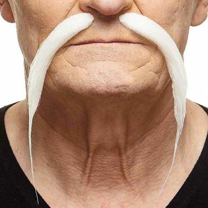 Bigote blanco talla única