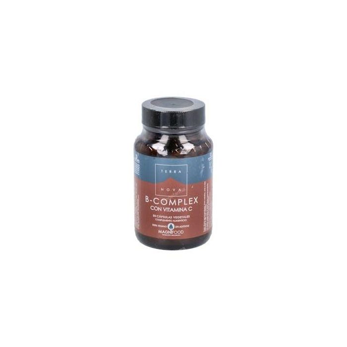 TERRANOVA B-Complex Con Vitamina C 50 Cápsulas Veganas - Para el Funcionamiento Normal del Sistema Nervioso