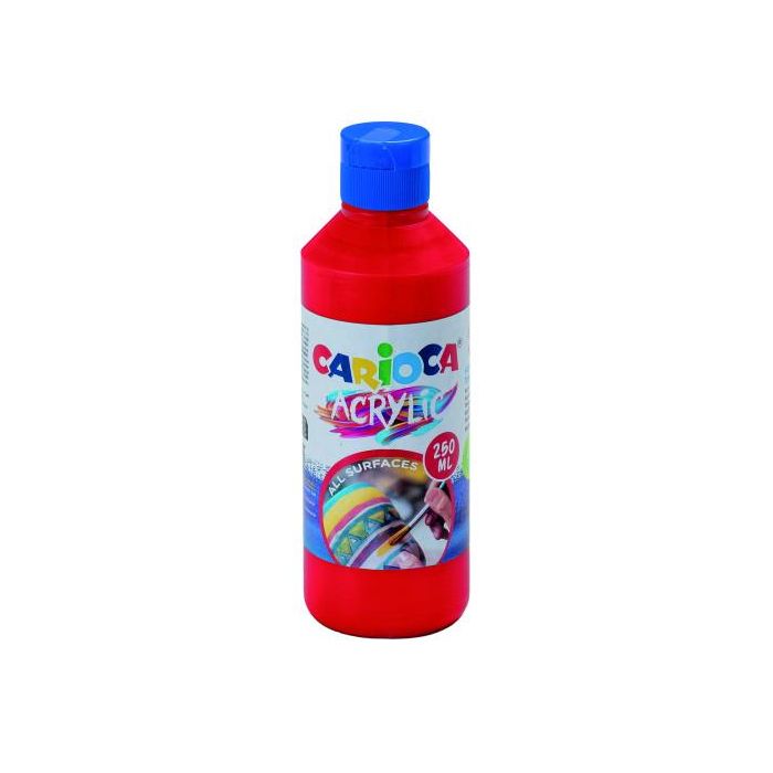 Botella Pintura Acrilica 250 Ml. Rojo Carioca 40431/10