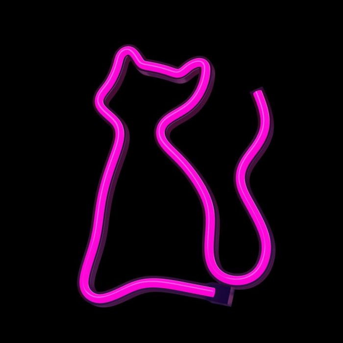 Forever Lámpara Neon LED Gato Rosa - Iluminación Decorativa, Tecnología LED, Sobremesa 9 Forever Lámpara Neon LED Gato Rosa - Iluminación Decorativa, Tecnología LED, Sobremesa 9