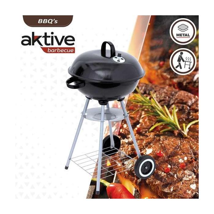Barbacoa de carbón redonda con tapa aktive 46cm 4 Barbacoa de carbón redonda con tapa aktive 46cm 4