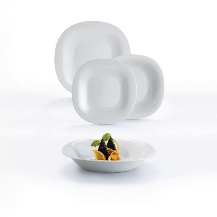 Plato de Postre Luminarc Carine Granit Ø 19,5 cm Gris Vidrio (24 Unidades) 2