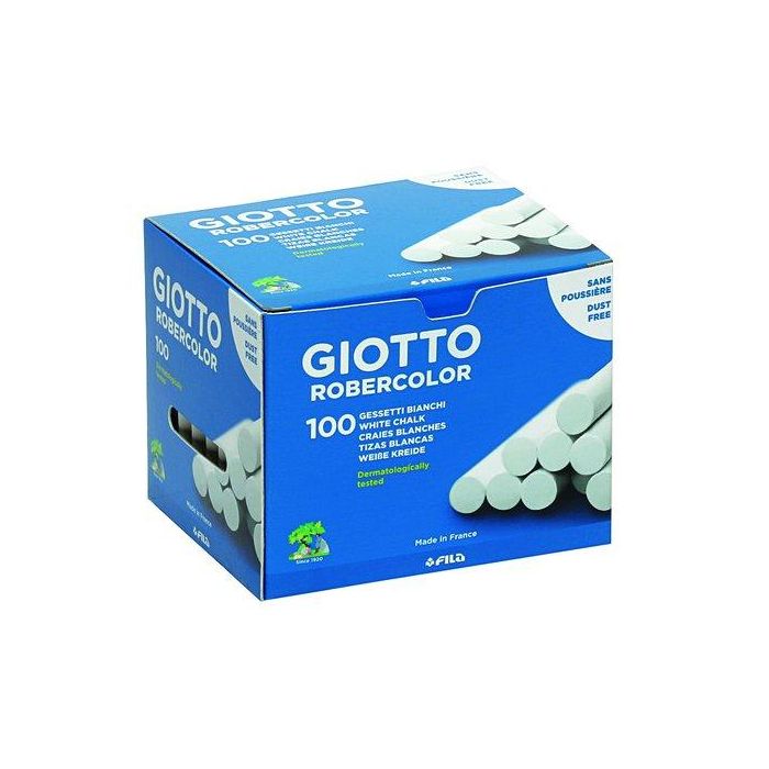 Giotto Tizas Robercolor Antipolvo Blanco Caja 100 Unidades