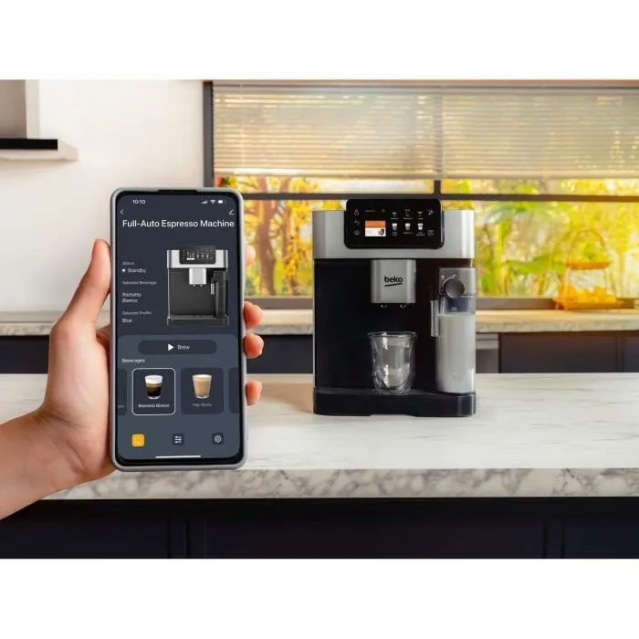 Beko CEG7348X Cafetera con Molinillo, 1350 W, Capacidad 250 g de Granos, Color Negro / Plata 3