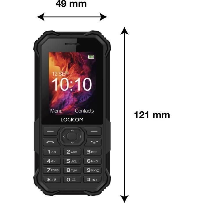 Teléfono Móvil - LOGICOM - XTREM 40 - Negro 3 Teléfono Móvil - LOGICOM - XTREM 40 - Negro 3