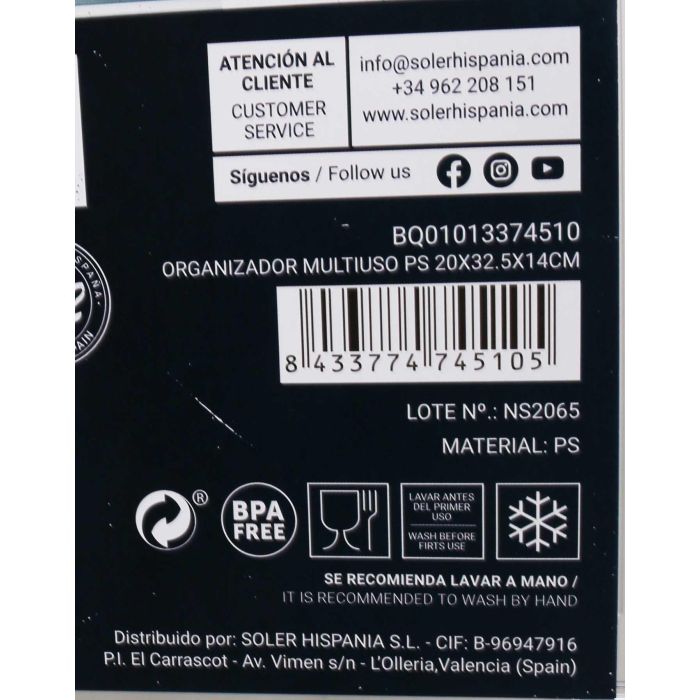 Quttin Organizador Multiuso 20 cm x 32.5 cm x 14 cm (12 Unidades) 11