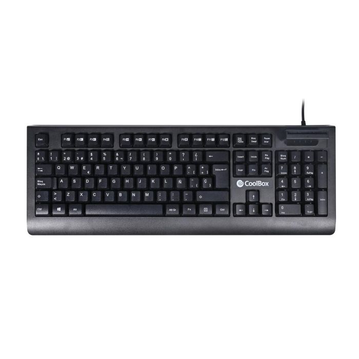 CoolBox COO-TEC04DNI Teclado USB QWERTY Español Completo de Membrana para Oficina Negro 1 CoolBox COO-TEC04DNI Teclado USB QWERTY Español Completo de Membrana para Oficina Negro 1