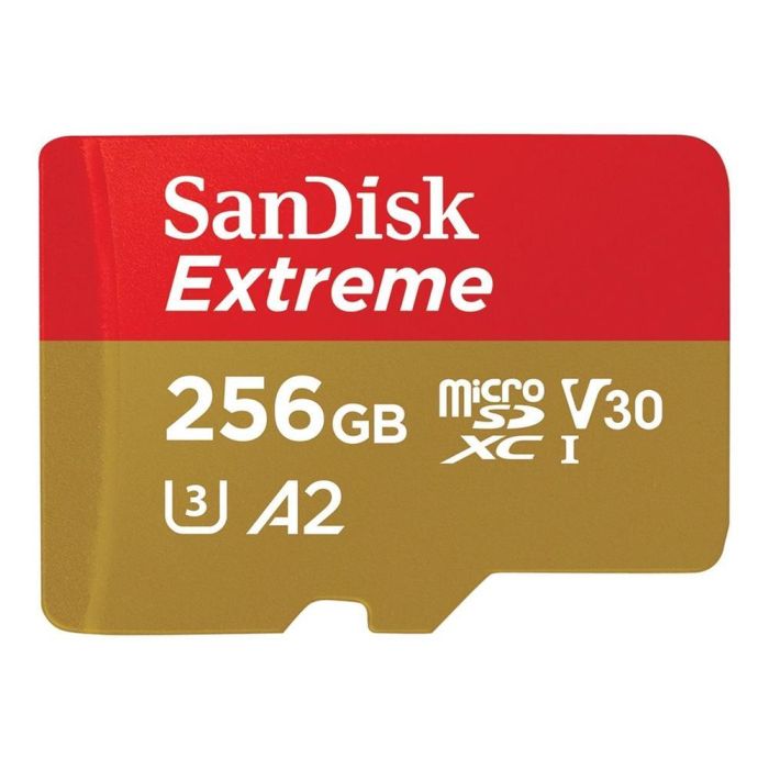 SanDisk Tarjeta Memoria Micro Secure Digital Extreme microSDXC 256 GB Velocidad Lectura 190 MB/s Escritura 130 MB/s