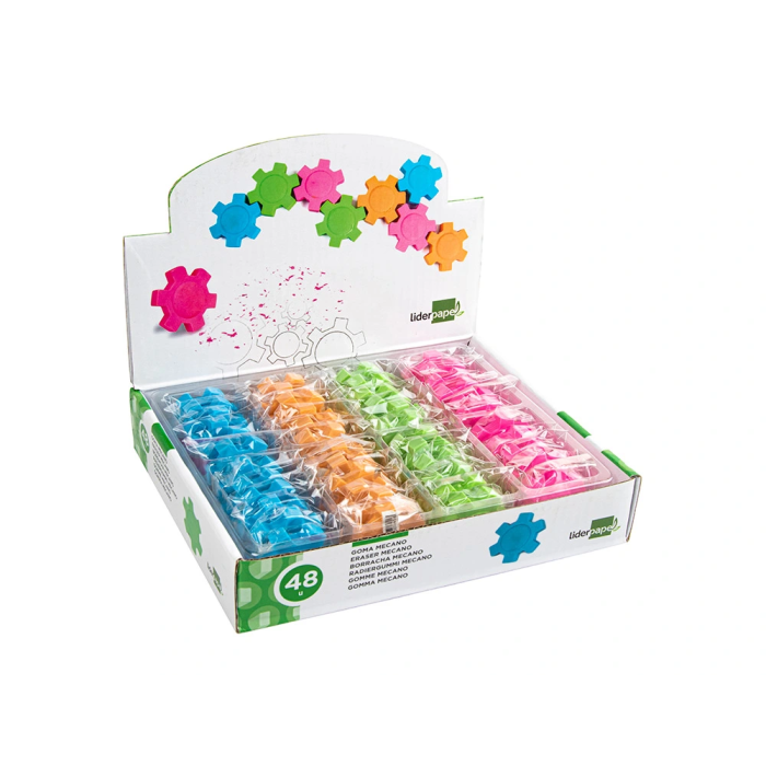 Liderpapel Goma Mecano Rueda Colores Surtidos para Lápiz 7