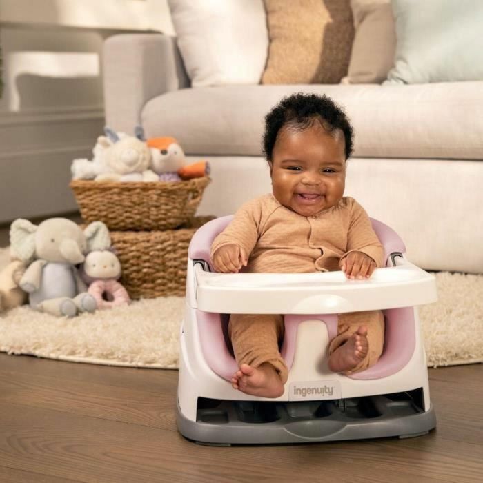 Ingenuity ING0074451167261 Silla elevador 2 en 1 con bandeja portaobjetos integrada, peonía, a partir de 6 meses 1