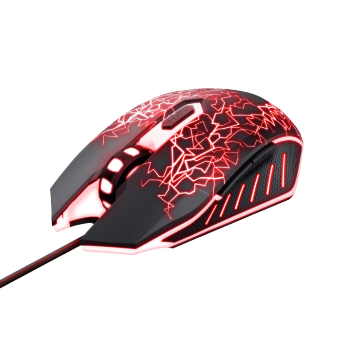 Trust Ratón Gaming Izza GXT 105W Cable USB 4000DPI 6 Botones Iluminación LED Negro 1