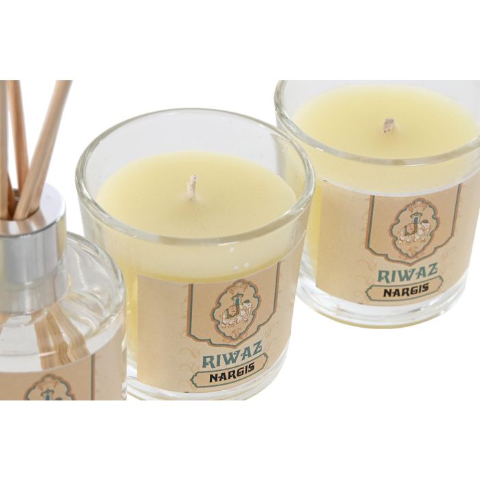 DKD Home Decor Ambientador Mikado Indio Rahga Set 3 piezas (2 velas + 1 mikado) 16 x 6 x 25 cm 2