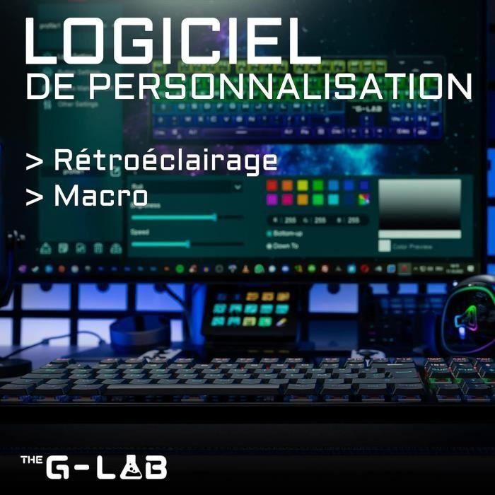 Teclado de juego de cableado El interruptor de perfil bajo G -lab - Rojo 5 Teclado de juego de cableado El interruptor de perfil bajo G -lab - Rojo 5