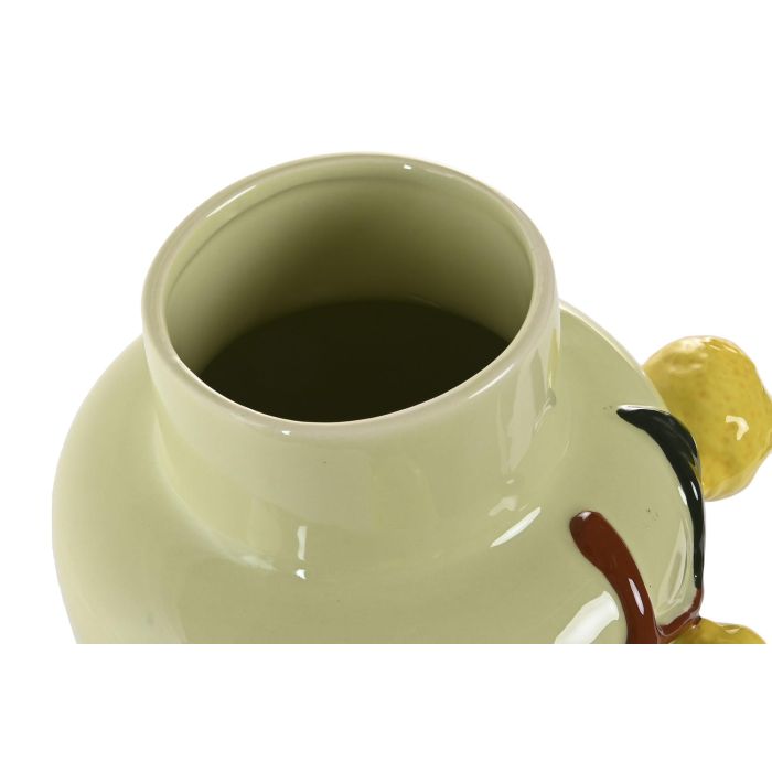 Jarron Shabby DKD Home Decor Verde Amarillo 19 x 30 x 20 cm (2 Unidades) 2