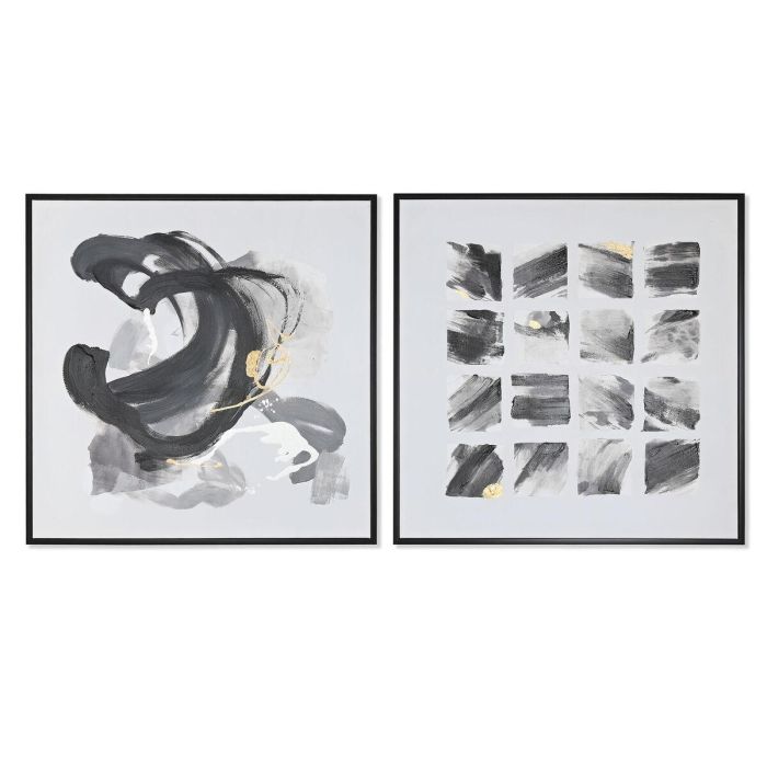 Lienzo Home ESPRIT Blanco Negro Poliestireno Lienzo Abstracto Moderno 104 x 4 x 103,5 cm (2 Unidades) 0 Lienzo Home ESPRIT Blanco Negro Poliestireno Lienzo Abstracto Moderno 104 x 4 x 103,5 cm (2 Unidades) 0