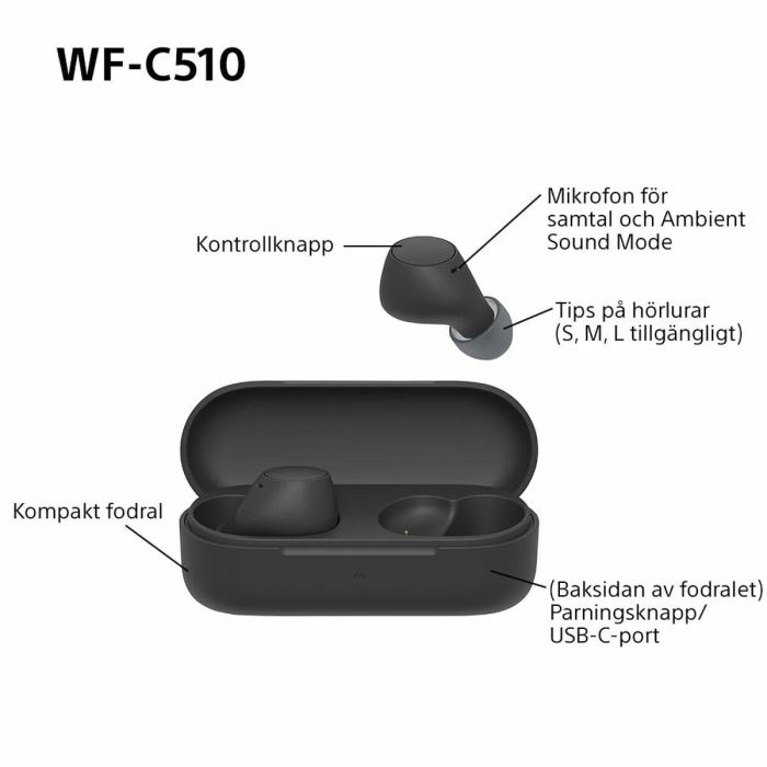 Auriculares Sony WF-C510 Negro 23