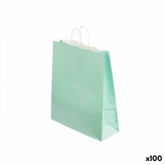 Bolsa de Papel Pincello 34069 Verde 32 X 12 X 50 cm (100 Unidades)