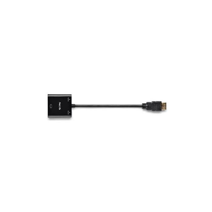 Adaptador HDMI a VGA NGS CHAMALEON 15 cm Negro 3 Adaptador HDMI a VGA NGS CHAMALEON 15 cm Negro 3