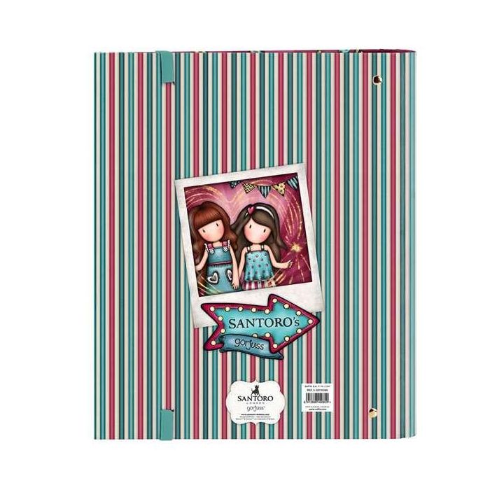 Carpeta de anillas Gorjuss Fireworks Granate (27 x 32 x 3.5 cm) 1