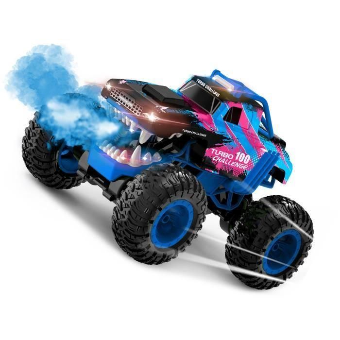 Coche Teledirigido - TURBO CHALLENGE - Smashroar TC100 - Opción Humo - Azul - 1/12 - Batería Recargable y Pilas incluidas 5 Coche Teledirigido - TURBO CHALLENGE - Smashroar TC100 - Opción Humo - Azul - 1/12 - Batería Recargable y Pilas incluidas 5