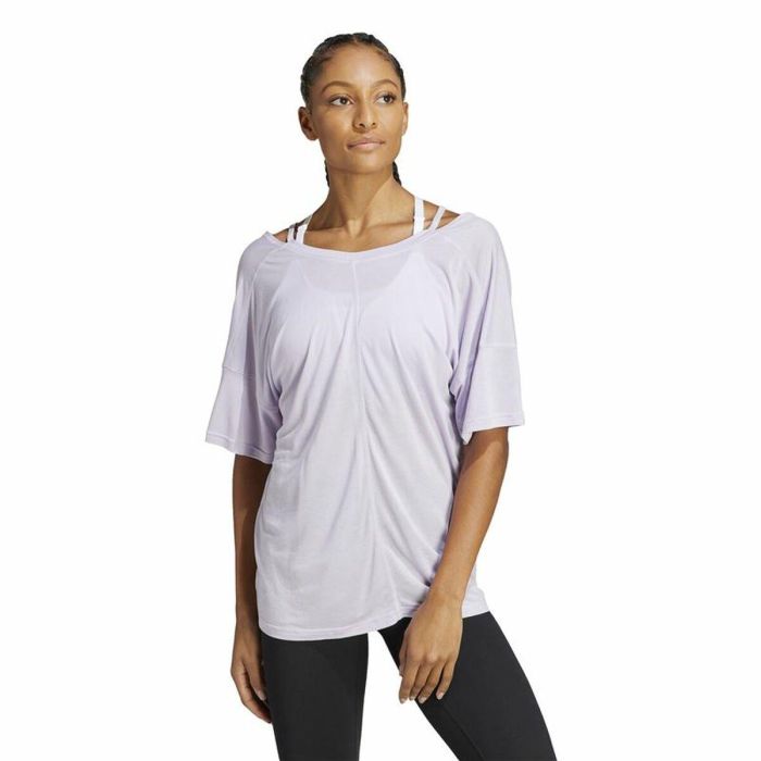 Camiseta de Manga Corta Mujer Adidas Studio Oversized Lila XS 6