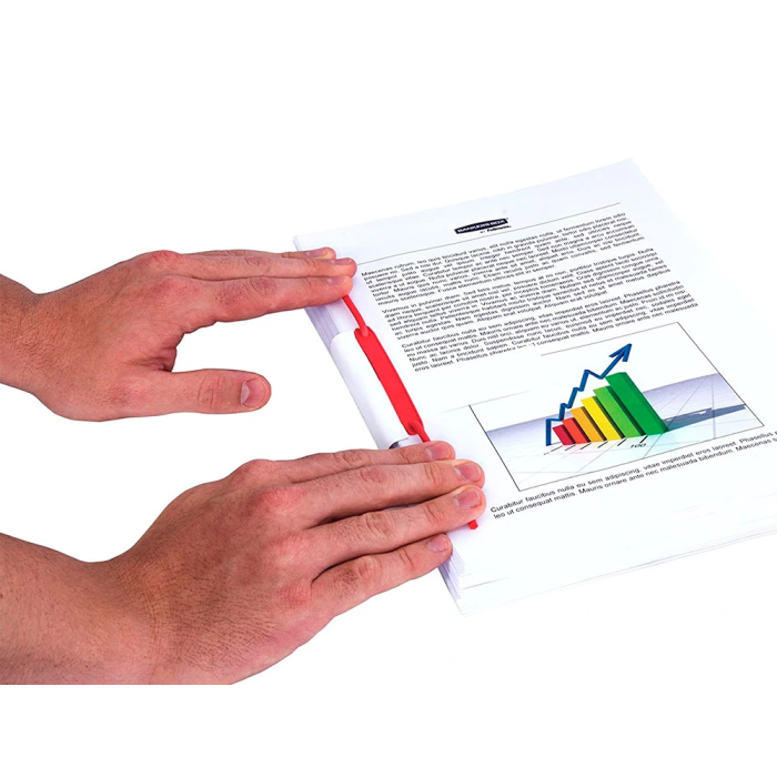 Q-connect Encuadernador Fastener D-Clips Plástico Rojo Caja de 100 Unidades 4