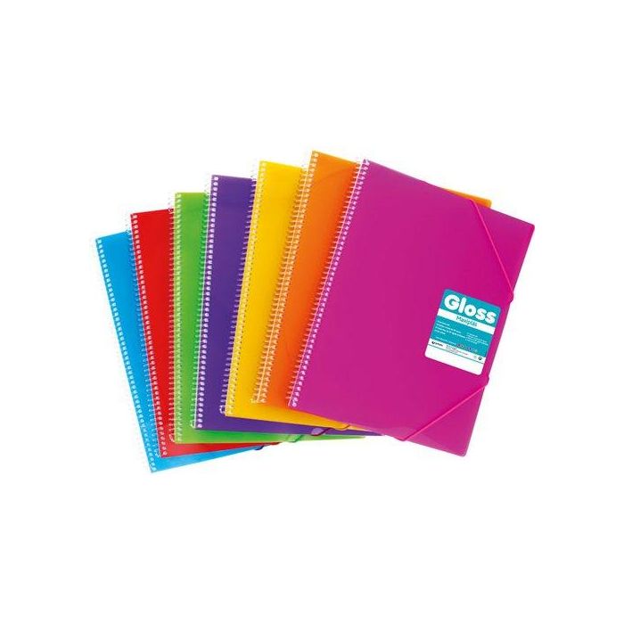 Carpeta Fundas (Tarifario) Grafoplas Espiral Pp Rigido Maxiplas Gloss A4 30 F.Naranja (Set de 5)