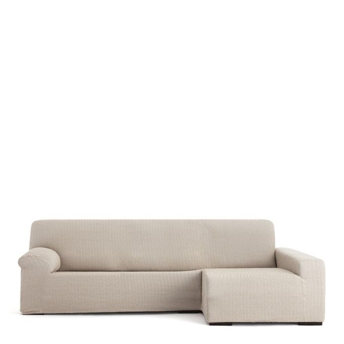 Funda para chaise longue de brazo largo derecho Eysa JAZ Beige 180 x 120 x 360 cm