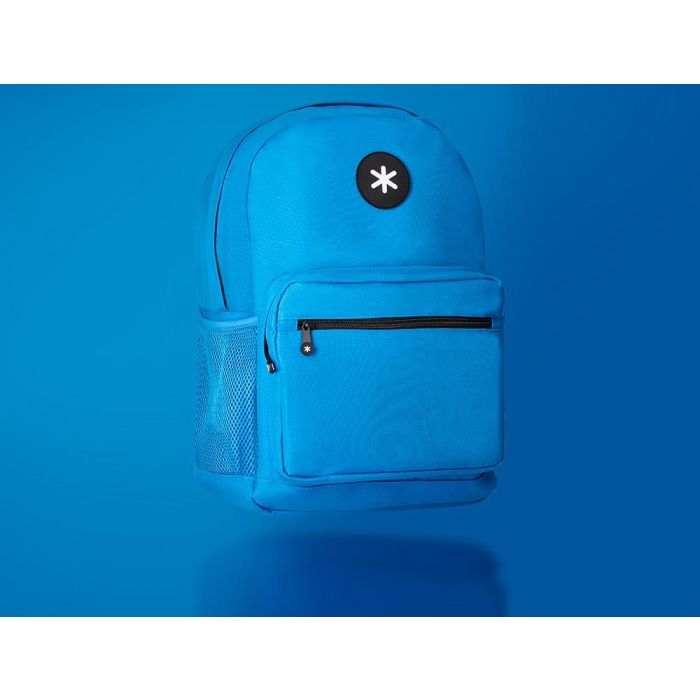 Cartera Antartik Mochila Con Asa Y Bolsillo Frontal Concremallera Color Azul 320x140x430 mm 9