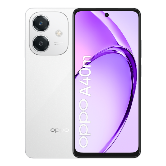 OPPO A40M 16,9 cm (6.67") SIM doble Android 14 4G USB Tipo C 8 GB 256 GB 5100 mAh Blanco OPPO A40M 16,9 cm (6.67") SIM doble Android 14 4G USB Tipo C 8 GB 256 GB 5100 mAh Blanco
