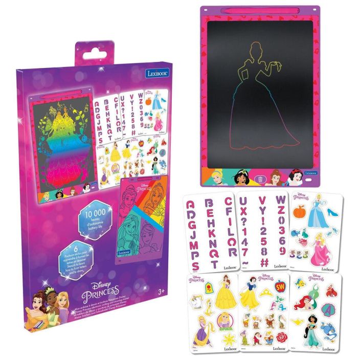 Lexibook Tableta Tinta Electrónica Princesas Disney 28cm Incluye Lápiz Óptico y 6 Plantillas