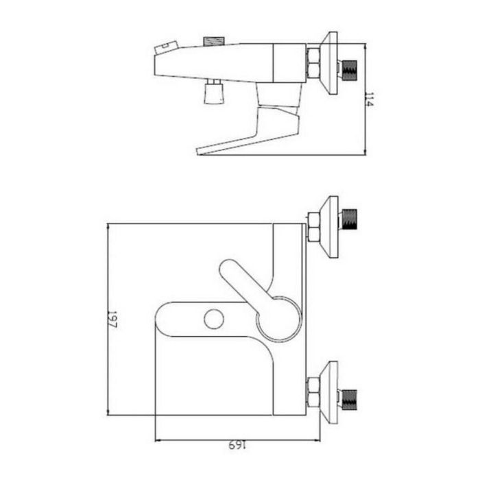 ROUSSEAU Grifo Mezclador Mecánico para Baño y Ducha Molen | Estilo Moderno, Cuerpo de Latón, Cartucho Cerámica 35mm, Aireador Alto Flujo, 150mm 1 ROUSSEAU Grifo Mezclador Mecánico para Baño y Ducha Molen | Estilo Moderno, Cuerpo de Latón, Cartucho Cerámica 35mm, Aireador Alto Flujo, 150mm 1