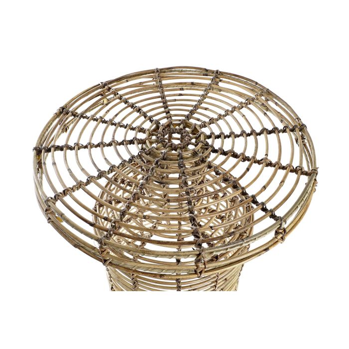 DKD Home Decor Mesita Auxiliar Balines de Ratán Natural 48 Ancho x 45 Alto x 48 Largo cm Doble Cara 2 DKD Home Decor Mesita Auxiliar Balines de Ratán Natural 48 Ancho x 45 Alto x 48 Largo cm Doble Cara 2