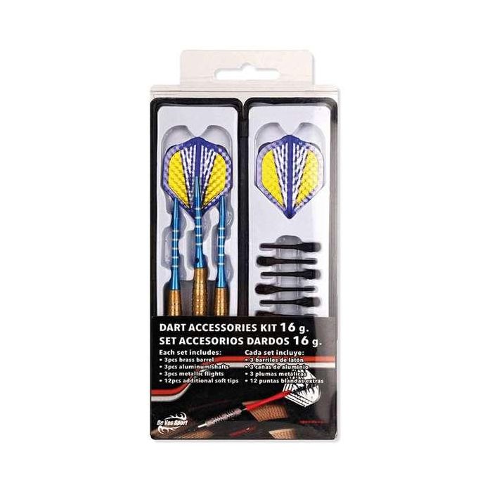 Estuche con 3 dardos 16 gr. metalizados Estuche con 3 dardos 16 gr. metalizados